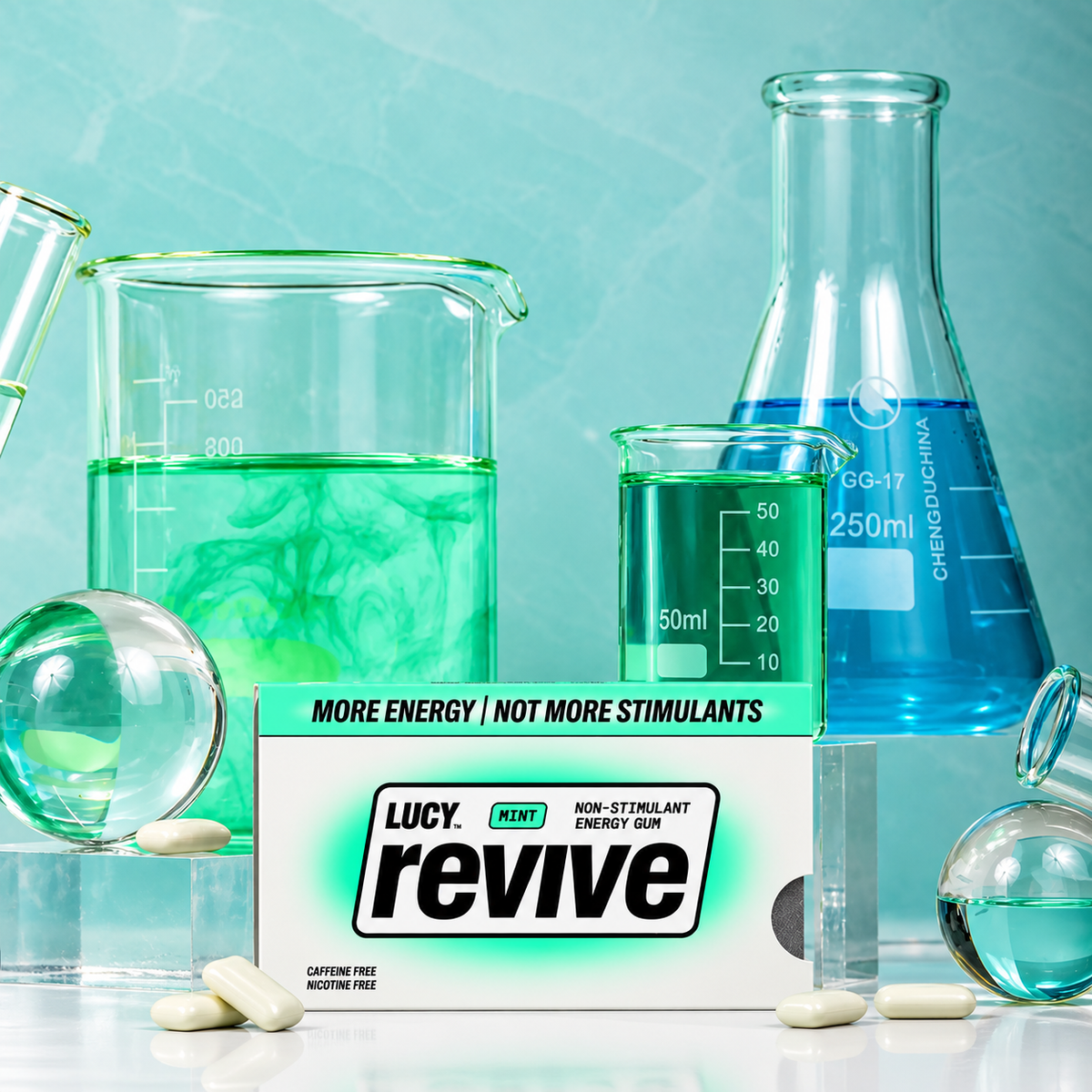 Lucy Revive Energy Gum | Mint